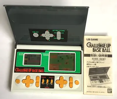 Buy Vintage 1988 RARE GD BANDAI CHALLEGE UP BASEBALL LCD GAME (Near Mint Condition) • 55£