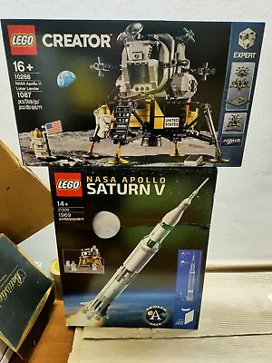 Buy LEGO Ideas 21309 Saturn V + Creator Expert 10266 Lunar Lander New Sealed • 239.89£