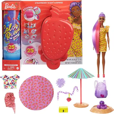Buy Barbie Colour Reveal Doll & Pet Friend 25 Surprises Bubbles Doll Strawberry • 22.99£