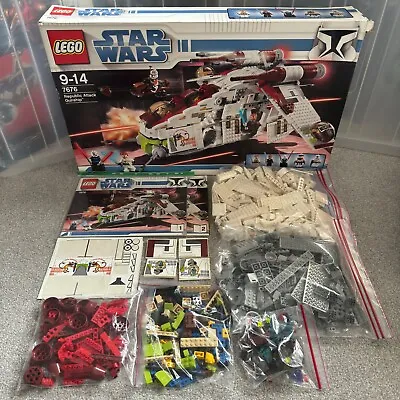 Buy LEGO Star Wars Set 7676 Republic Attack Gunship Boxed *NO MINIFIGS* VGC • 235£