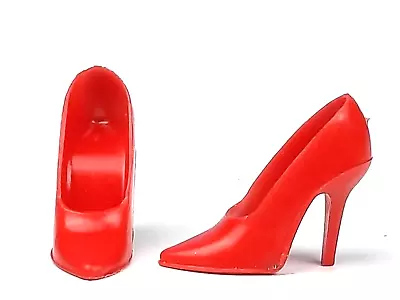 Buy Vintage Original Barbie - Red Red - Shoes Shoes 1960s Japan High Heels Pumps • 23.47£