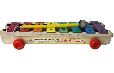 Buy Vintage Fisher-Price Pull-A-Tune Xylophone Toy 1964 - Well Used Condition • 8.95£