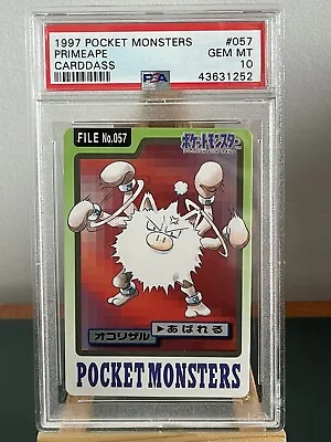 Buy Pokemon 1997 Bandai Carddass PSA 10 Primeape Gem Mint - Pop 14 • 145.61£