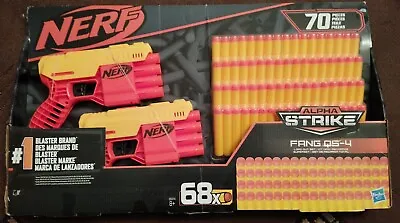 Buy Nerf Alpha Strike Fang QS-4 70 Pieces Blaster Brand Superset Hasbro Dart Gun Toy • 13.99£