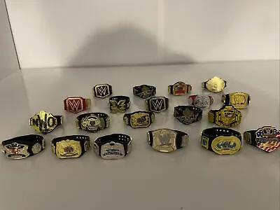 Buy WWE Mattel Wrestling Title Champion Belts For Figures Bundle X20 • 120£