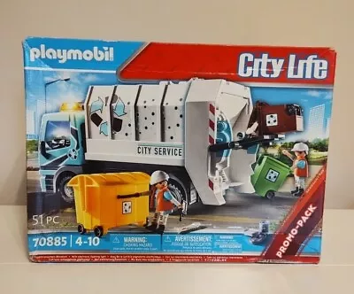 Buy Playmobil 70885 City Life Recycling Bin Lorry Promo Pack With Flashing Lights • 29.99£