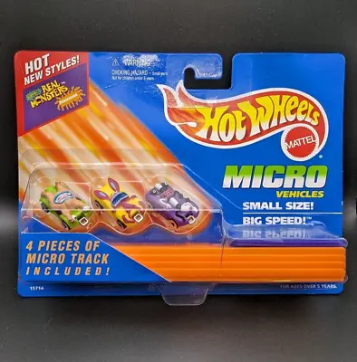 Buy Rare Hot Wheels Micro Vehicles Real Monsters Nickelodeon Vintage Release 1996 • 19.95£
