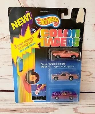 Buy Vintage 1987 Mattel Hot Wheels Colour Changing Color Racers 3 Cars Carded • 69.99£