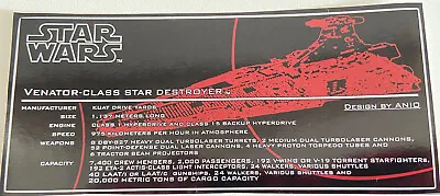Buy Star Wars UCS Style Sticker MOC-0694 Venator Star Destroyer By ANIO Red (8039) • 8.22£