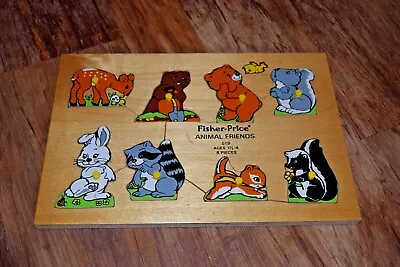 Buy 1970s Vintage Fisher Price Animal Friends Wooden Puzzle 519 8 Pieces Rare • 12.99£