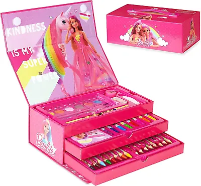 Buy Barbie Art Set, Arts And Crafts For Kids, Colouring Sets For Children, Gifts For • 27.14£