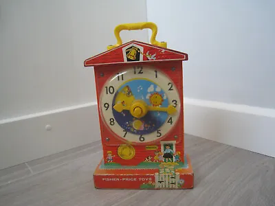 Buy Vintage Fisher Price Musical Teaching Clock • 2.99£