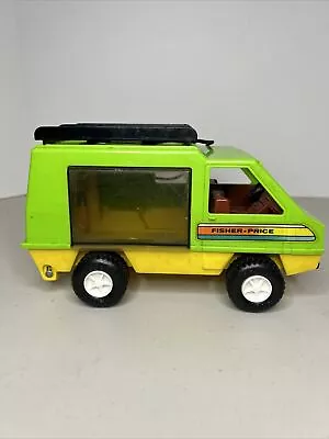 Buy Fisher Price Adventure People Green Daredevil Sport Van Camper 1977 Vintage • 18.94£