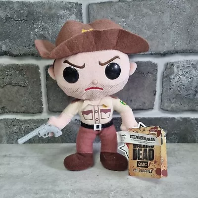 Buy Funko Rick Grimes Pop Plushies The Walking Dead Amc 2013 With Tags Soft Toy 21cm • 20£