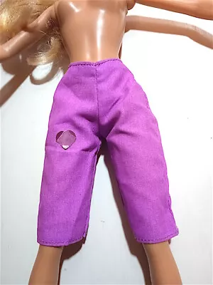 Buy BARBIE 90s Purple Cotton Shorts With Doll Heart Sticker Shorts B266 • 5.15£