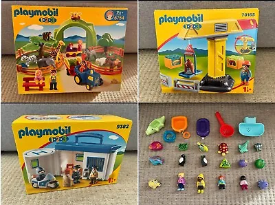 Buy Huge Playmobil 123 Bundle Zoo, Police Station, Crane, Plane, Motorbike Bin Lorry • 184.99£