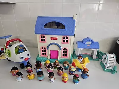 Buy Vintage 1999 Fisher Price Chunky Little People House With Figures  • 85£