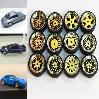 Buy 1/64 Scale  Racing Model Car Wheel & Tire Set Accessories For Hotwheels • 10.20£