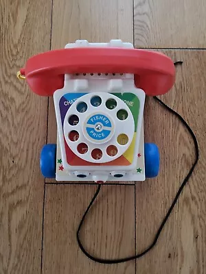 Buy Vintage Fisher Price Toys Pull Along Chatter Telephone , Working. VGC. • 6.99£