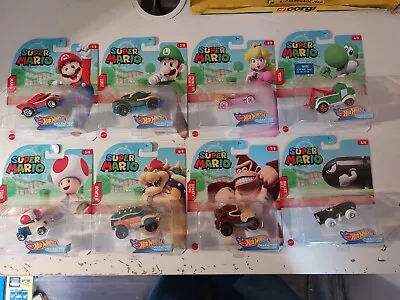 Buy Hot Wheels  Super Mario Character  Cars Full Set Of 8 • 23.99£