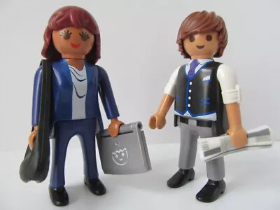 Buy Playmobil Dollshouse/city Figure: Man & Woman In Smart Office Clothes NEW • 7.29£
