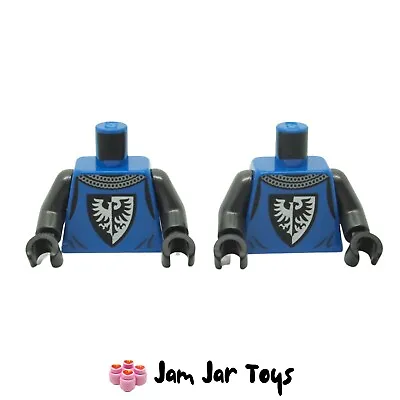 Buy LEGO Black Falcon Knight X 2 NEW Minifigure Torso Castle Kingdoms - T7 • 5.99£