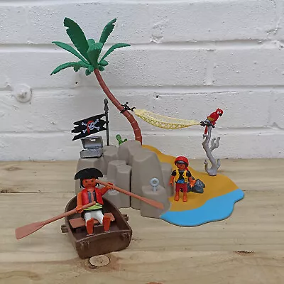 Buy Playmobil 4139 Pirate Treasure Island With Secret Cave Figures Boat And Treasure • 12.99£