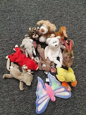 Buy Ty Beanie Babies Bundle 11 Scorch Halo Snort Doogie Rare And Retired #4402 • 19.99£