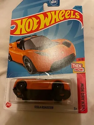 Buy Hot Wheels 2023 Tesla Roadster Orange 6/10 217/250 Hkj44 Long Card • 3£