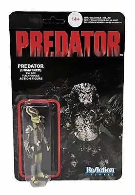 Buy Predator (unmasked) 1980s Style Retro ReAction Action Figure Brand New Sealed • 17.99£