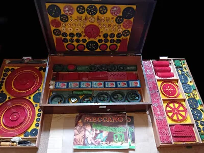 Buy Rare Meccano 1951 Set 10 In An Original Wooden Chest Including String Cards • 1,995.95£