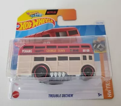 Buy Hot Wheels Trouble Decker London Bus Fast Transit 2024 Diecast Toy 1:64 In Box  • 9.85£