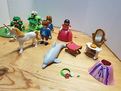 Buy Playmobil  Dolphin & Fairy Tale Bundle Unicorn Prince Princess Rabbit Garden   • 6£
