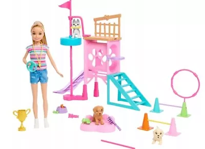 Buy BARBIE STACIE DOLL DOG PLAYGROUND Set With Stacie Doll And Dogs HRM10 Mattel • 73.08£
