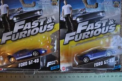 Buy Fast And Furious Fast Five - Ford Gt-40 - X 2 - Approx 1:64 Scale - 32/32 - 2016 • 25.99£