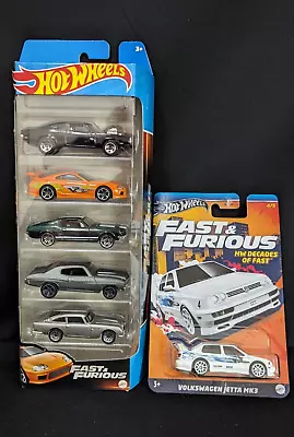 Buy Hot Wheels Fast & Furious 5 Pack 2023 With Volkswagen Jetta Mk3 2024 Decades. • 16.99£