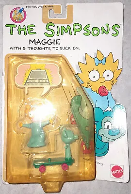 Buy Mattel The Simpsons Maggie Simpson Mint On US Card 1990 • 40£