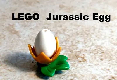 Buy LEGO Dinosaur Egg Jurassic Golden Nest Bird White Grass Leaf Green Eagle Osprey • 5.01£