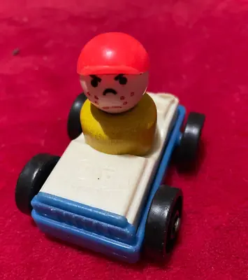Buy Vintage Fisher Price Little People Play Family Boy In Blue Car. • 5£
