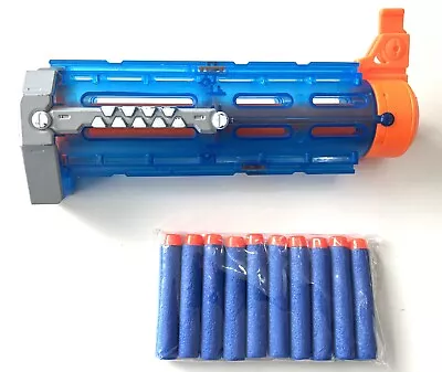 Buy Nerf Sonic Ice Blue Barrel Attachment Extension Accessory Clear & New Darts • 10.99£