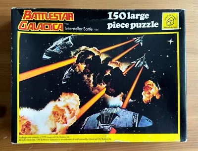 Buy Vintage Waddingtons 138b Battlestar Galactica Interstellar Battle Jigsaw Puzzle • 11.99£