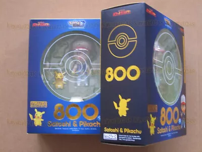 Buy Good Smile Nendoroid #800 Pokemon Trainer Satoshi & Pikachhu Figure New • 225£