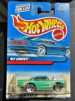 Buy Very Rare Original Hot Wheels 2000 Issue '57 Chevy - Aqua Green - No. 105 • 6£