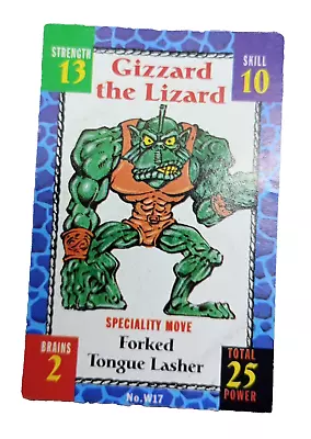 Buy Monster In My Pocket Wrestlers Grapple Card 17 Gizzard The Lizard 3 • 1.99£
