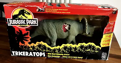 Buy JURASSIC PARK TRICERATOPS - Dino-Damage Head Ram Toy 1993 Kenner ** INCOMPLETE * • 49.99£