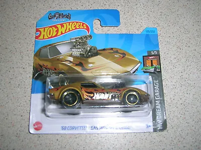 Buy Hot Wheels 2023 Dream Garage '68 Corvette Gas Monkey Garage In Gold Short Card • 6.29£