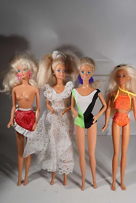 Buy 4x Vintage Mattel Barbie Dolls - 1980s - Lot #3 • 27.64£