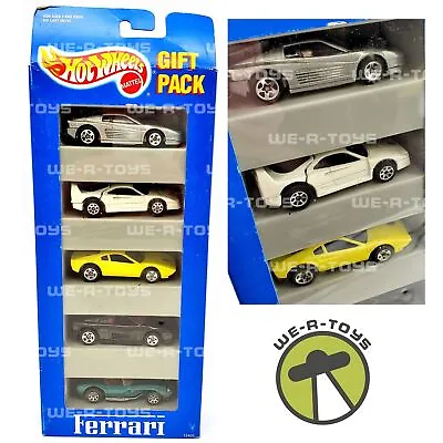 Buy Hot Wheels Ferrari Gift Pack Set Of 5 Cars Multicolored Mattel #12405 1993 NRFB • 68.33£