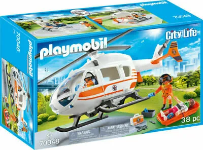 Buy PLAYMOBIL City Life Hospital Emergency Helicopter With Landing Pad Playset... • 42.99£
