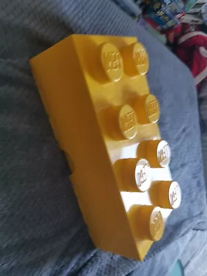 Buy Large 8 Stud Yellow Lego Stacking Brick Storage Container 50cm*25cm*15cm • 4.99£